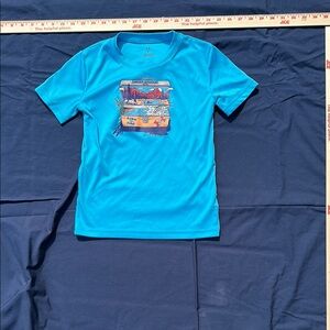 Kids Under Armour Blue Short Sleeve Tee Vibrant Graphic Design